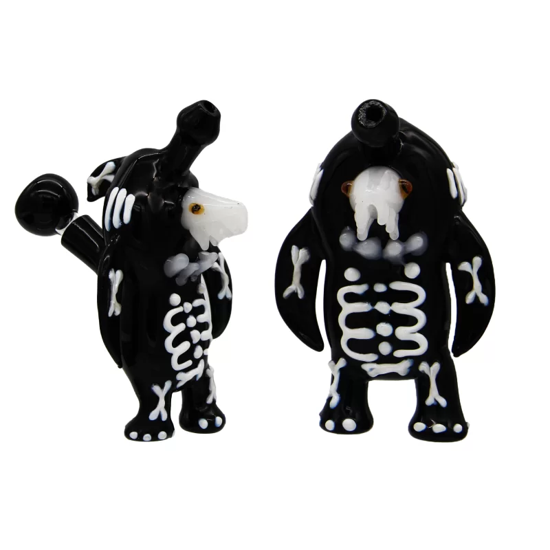 PREMIUM BLACK SKELETON GLASS WATERPIPE