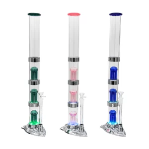 19” ADJUSTABLE MULTI CHAMBER PERCULATOR W/ LED LIGHT URBAN GLASS