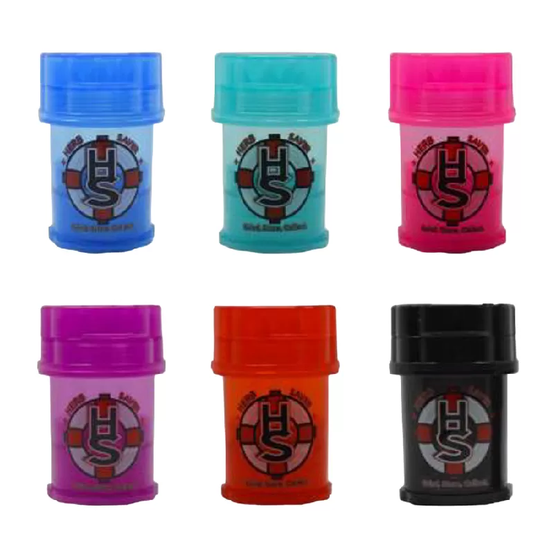 MINI HERB SAVER 1.5" 4 PART PLASTIC GRINDER (PACK OF 12)