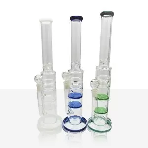 18'' 2 DISK CHAMBER GLASS WATERPIPE
