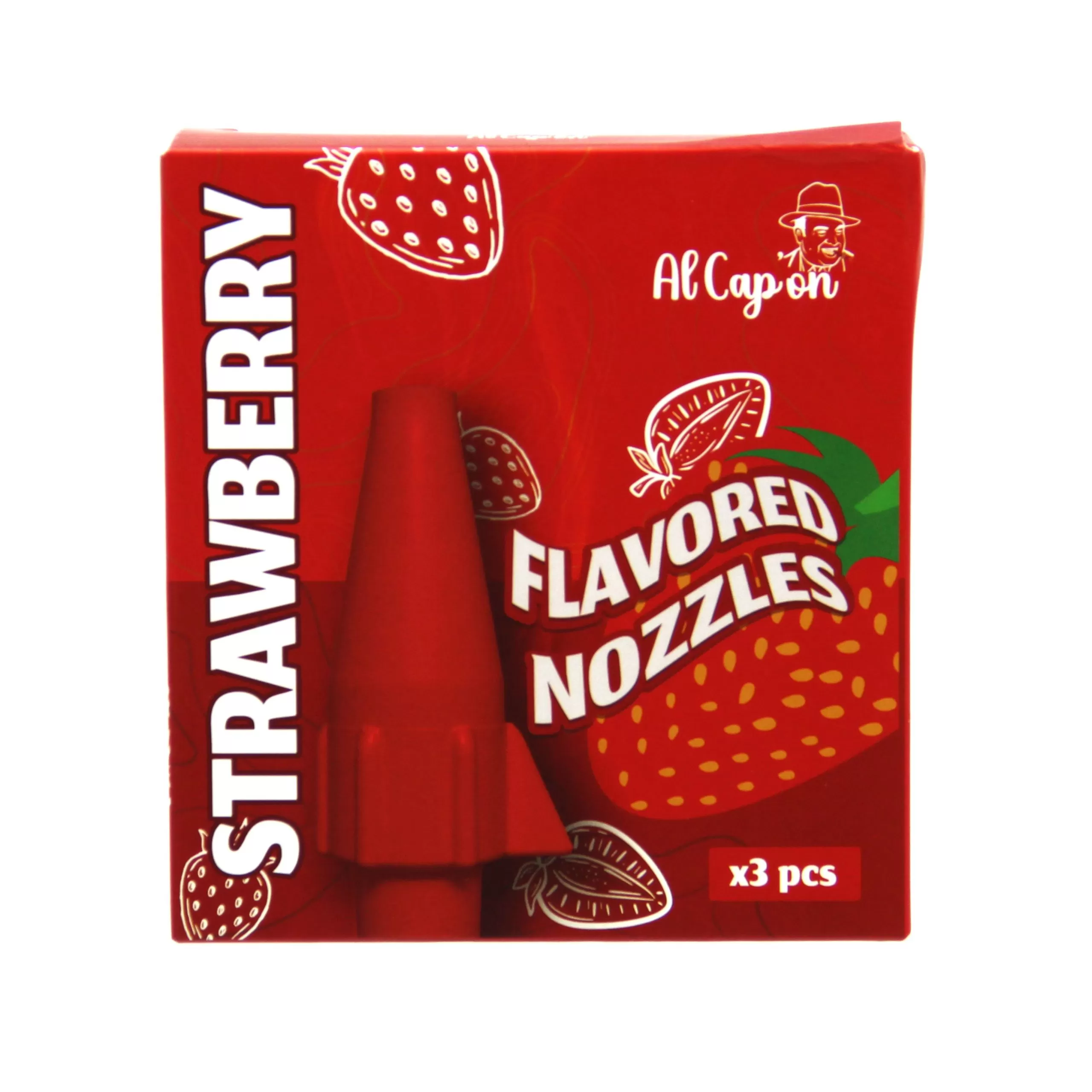 AL CAP ON FLAVORED NOZZLES STRAWBERRY  - BOX OF 3