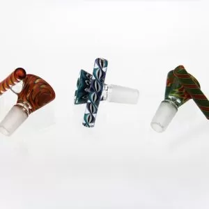 ZIG WAG COLOR GOG BOWL WITH REVERSAL COLOR LONG HANDLE (FGB 561 14M)