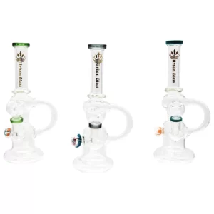 8'' CLEAR URBAN GLASS RECYCLER WATERPIPES