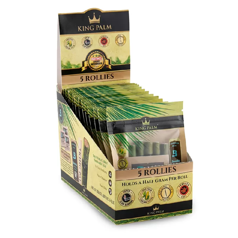 KING PALM WRAPS ROLLIE W/  BOVEDA 15CT HALF GRAM