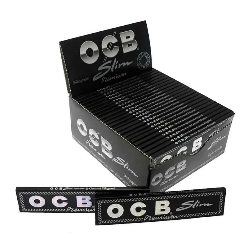 OCB KING SIZE SLIM BLACK CIGARETTE PAPER 24 PER BOX