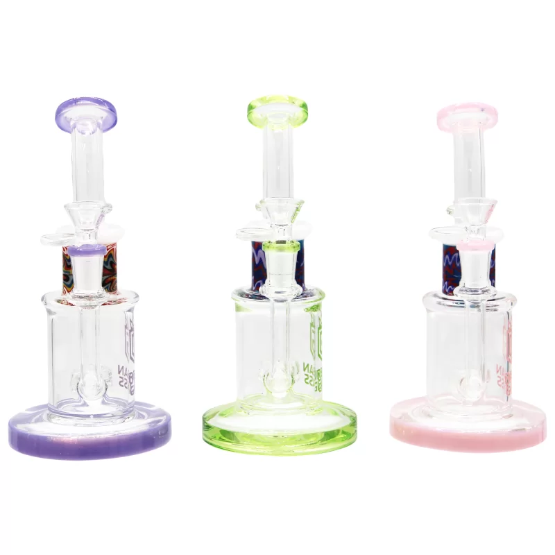 8'' ABSTRACT DESIGN CLEAR URBAN GLASS WATERPIPE