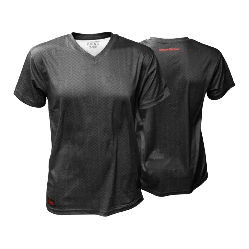 RAW RP X STATUS WATERMARK SHORT SLEEVE SHIRT WITH ZIPPER POCKET