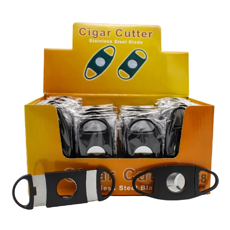 KINGSTAR PLASTIC CIGAR CUTTER STAINLESS STEEL BLADE 48CT BOX (CC48)