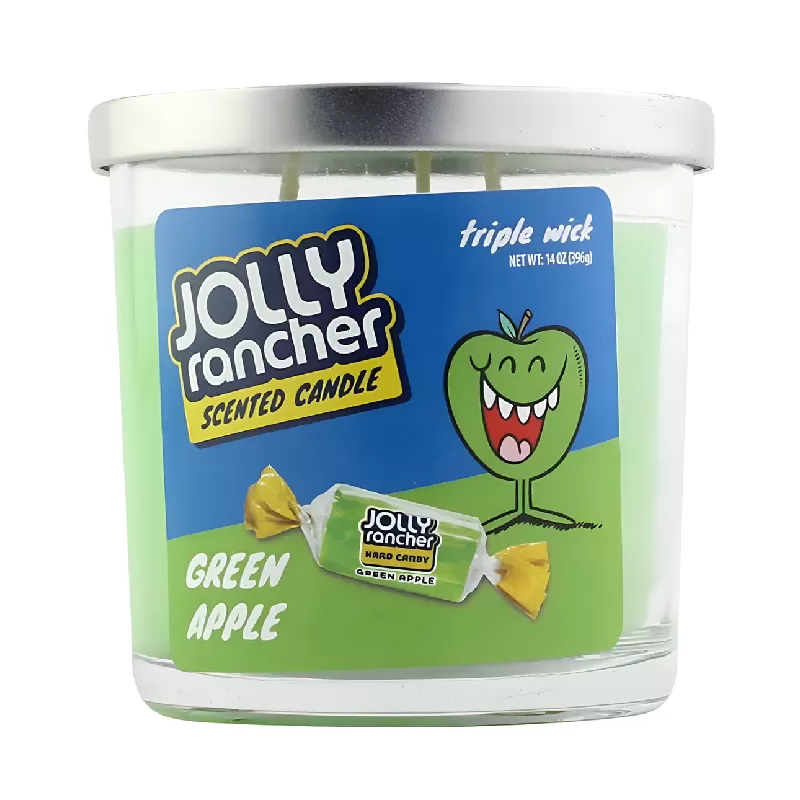 CANDY CANDLE 14OZ JOLLY RANCHER GREEN APPLE
