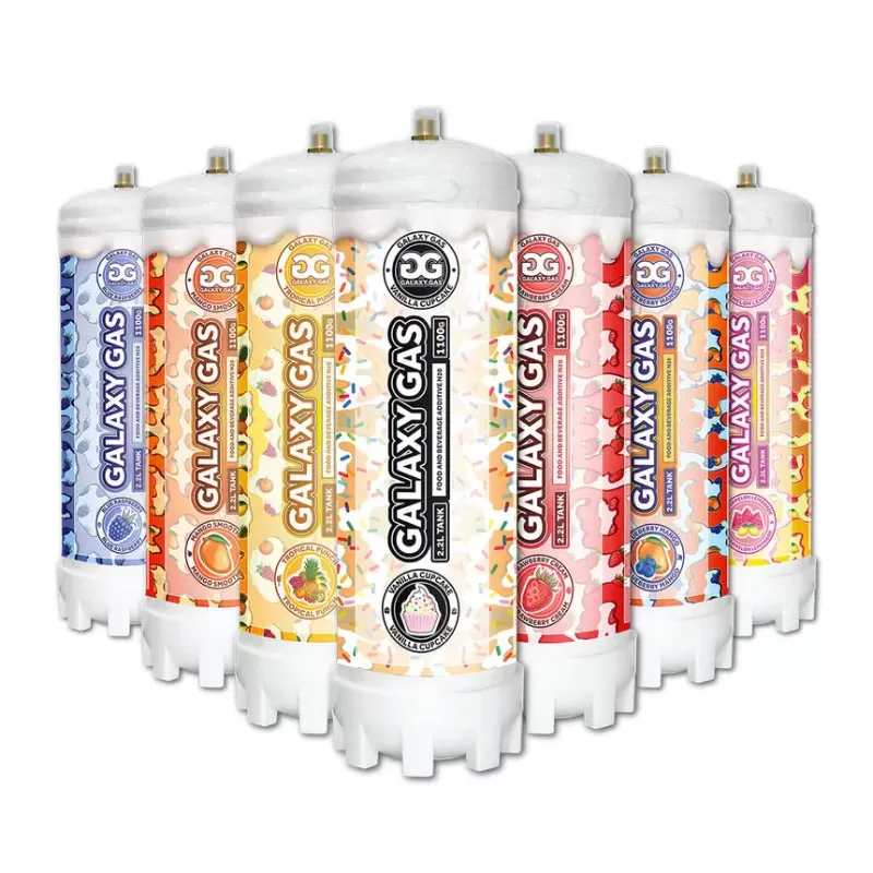 GALAXY GAS 2.2L TANK NITROUS OXIDE N2O 1100G -BOX OF 2 Galaxy Gas 2.2L Tank Nitrous Oxide N2O – Wholesale Vape Distributor New York