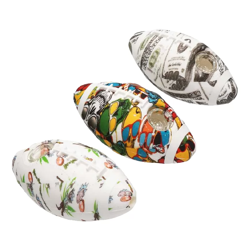 SILICONE NFL BALL HAND PIPE