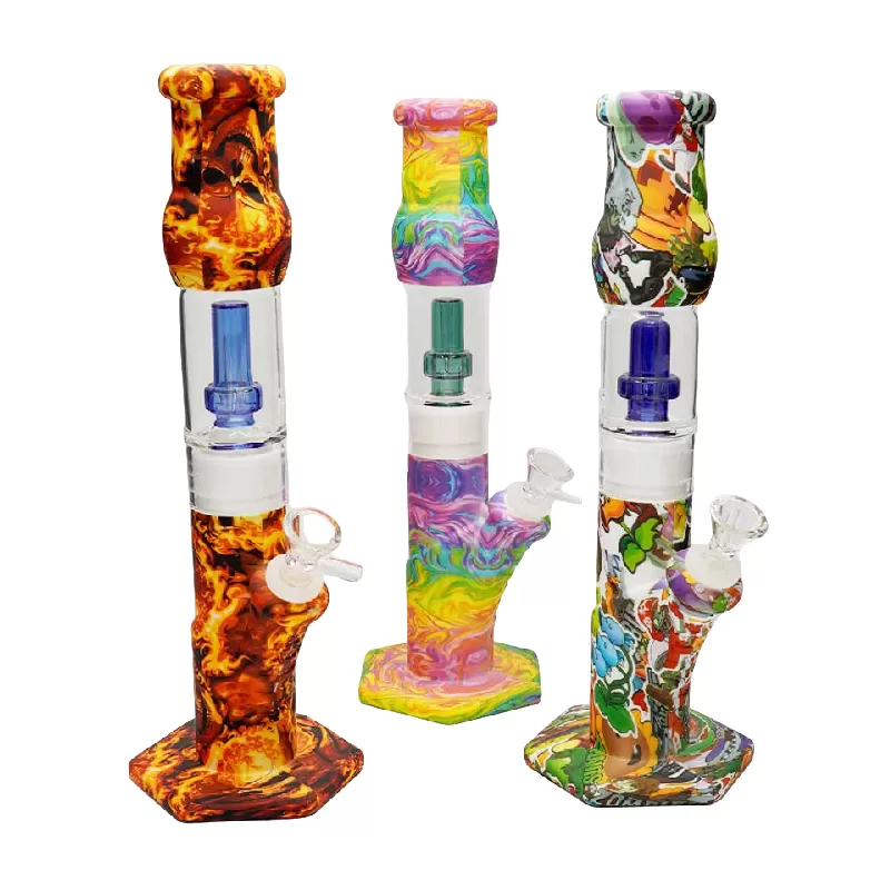 SILICONE 12'' CYLINDER PERC WATER PRINT (CH)