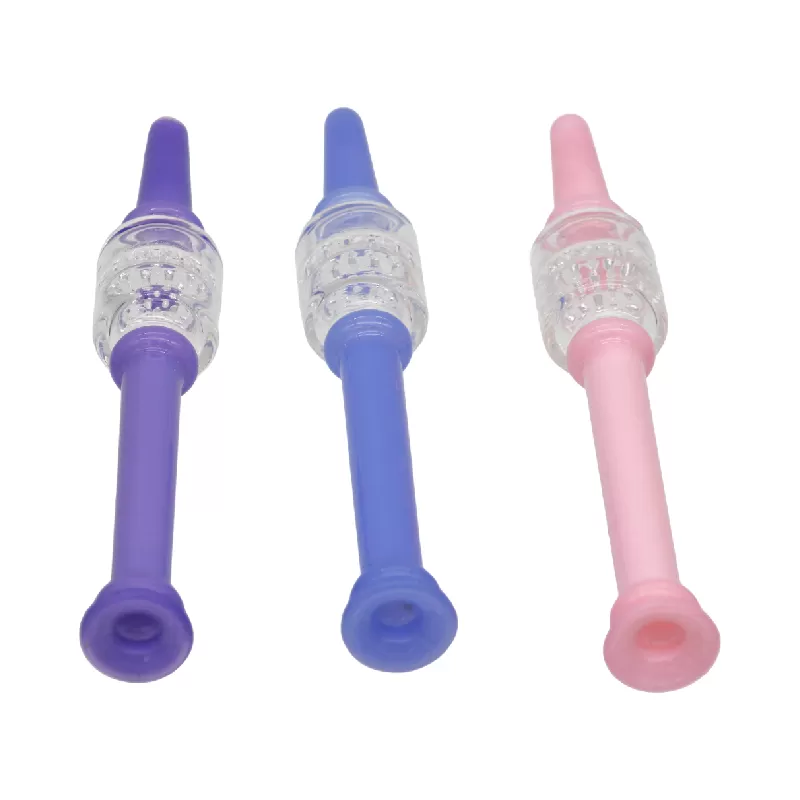 6.9' LONG GLASS NC SET W/ HONEY COMB PERK AND MILKY COLOR (CH 879)