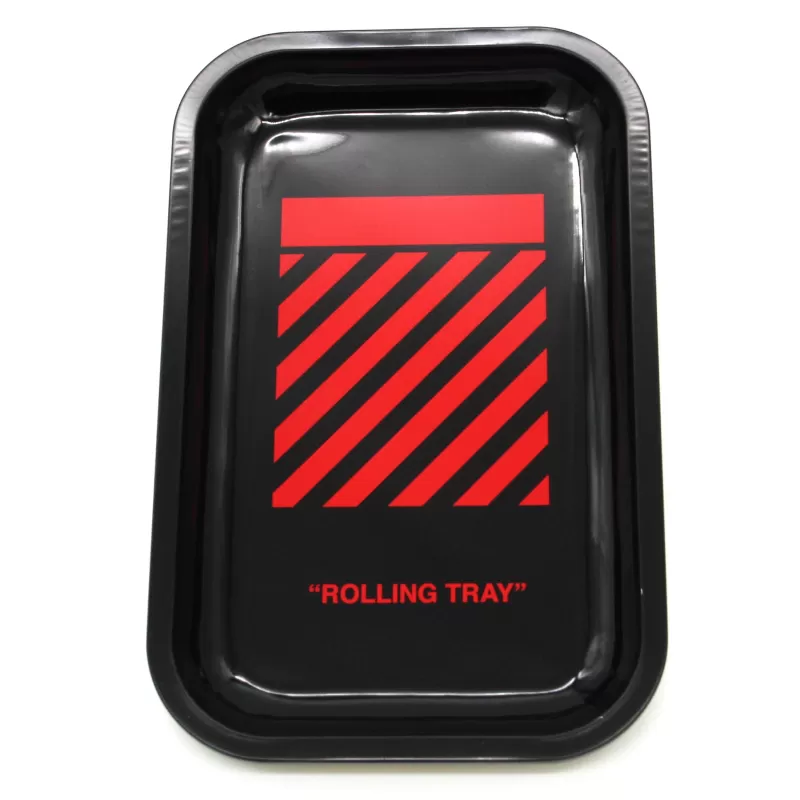 MEDIUM METAL- ''ROLLING TRAY'' RED/BLACK