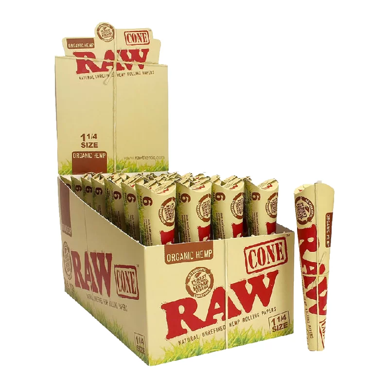 Cones 1.25 6 Pack Organic Hemp by RAW – distributed by Gotham Distro