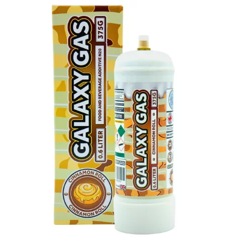 GALAXY GAS WHIP CREAM CHARGER 0.6L 375G TANK CINNAMON ROLL  -BOX OF 6 TANK