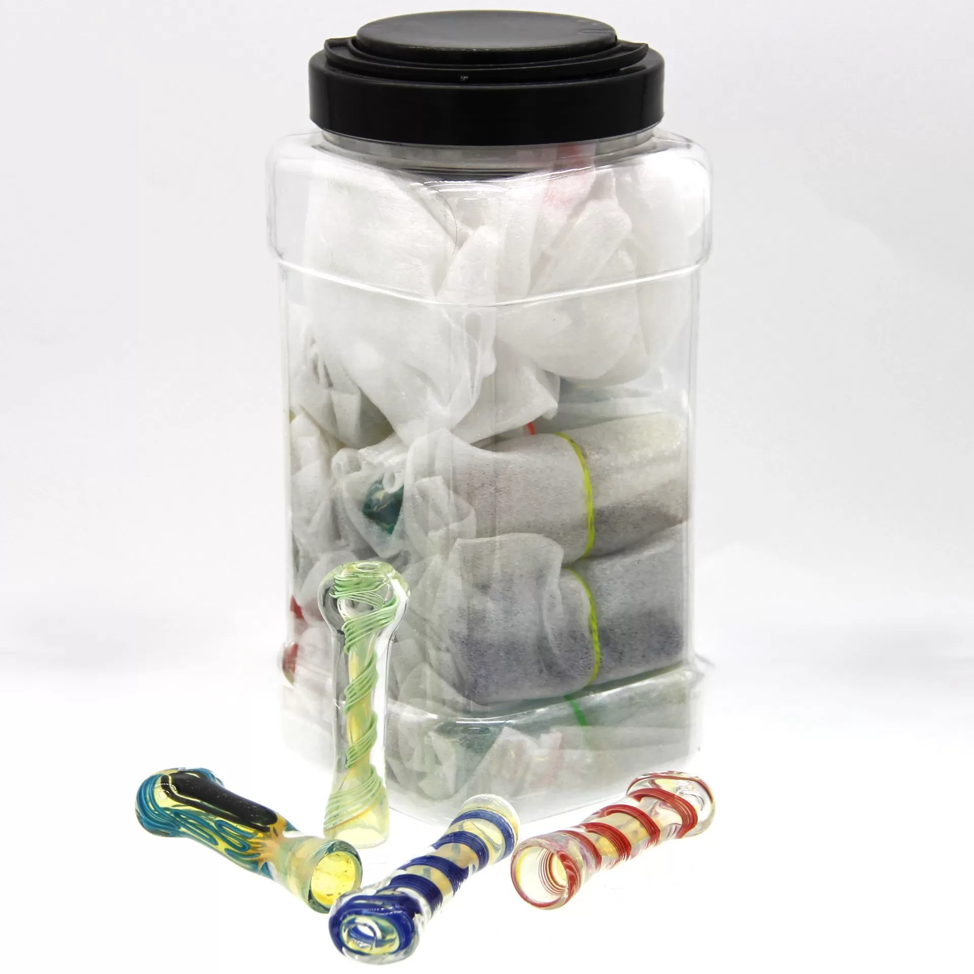 3'' MULTI COLOR ONE HITTER 30CT JAR