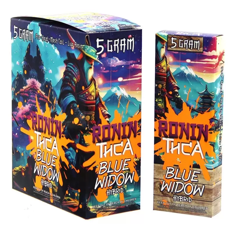 RONIN THCA LIVE RESIN DISPOSABLE 5GM BLUE WIDOW (HYBRID) -BOX OF 5