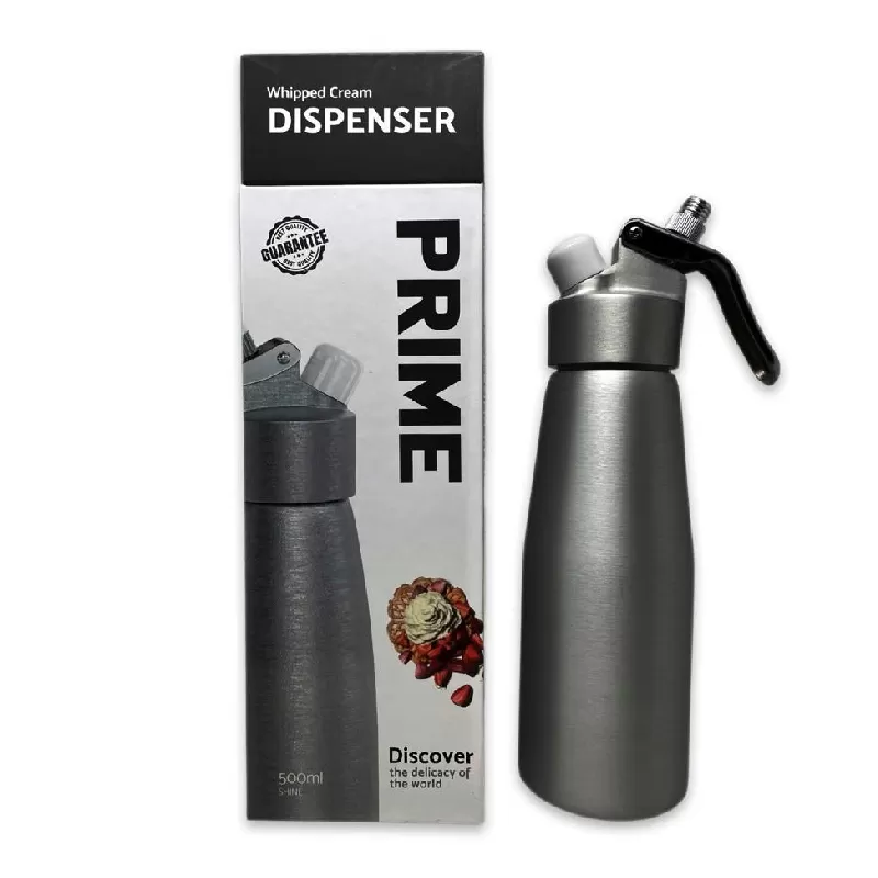 PRIME PREMIUM WHIP CREAM DISPENSER 500ML DARK GREY SHINE