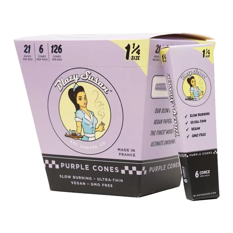 BLAZY SUSAN PURPLE CONE 1.25 6 PACK 21 PER BOX
