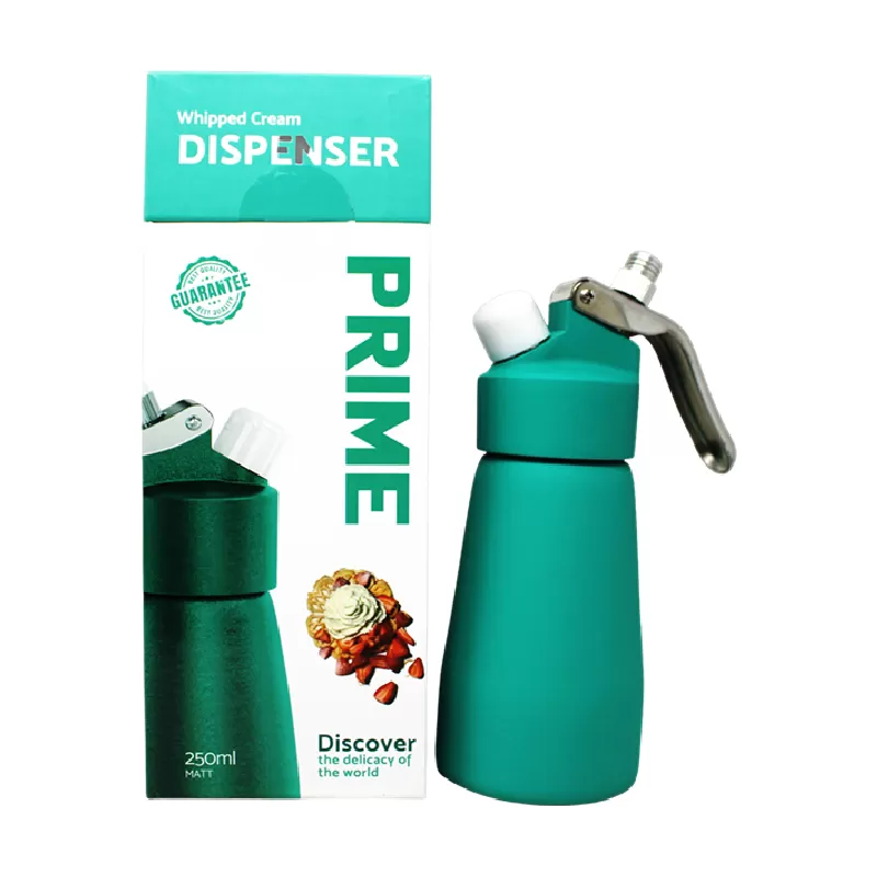 PRIME PREMIUM WHIP CREAM DISPENSER 250ML GREEN MATT