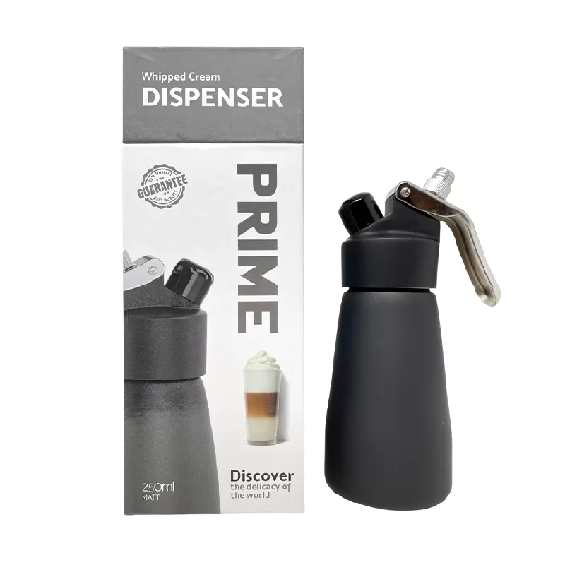 PRIME PREMIUM WHIP CREAM DISPENSER 250ML DARK GREY MATT