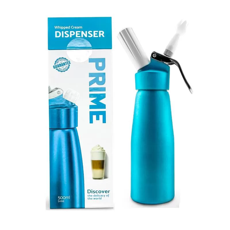 PRIME PREMIUM WHIP CREAM DISPENSER 500ML BLUE SHINY