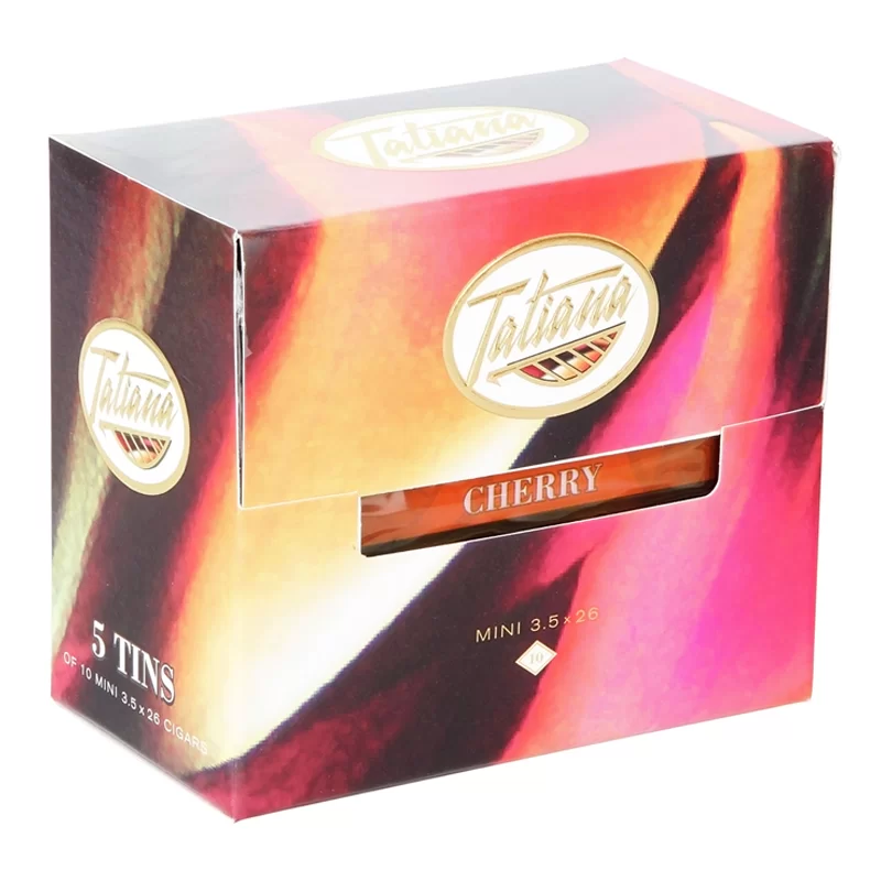 TATIANA MINI TINS CHERRY UNIT OF 50 (5 TINS OF 10)