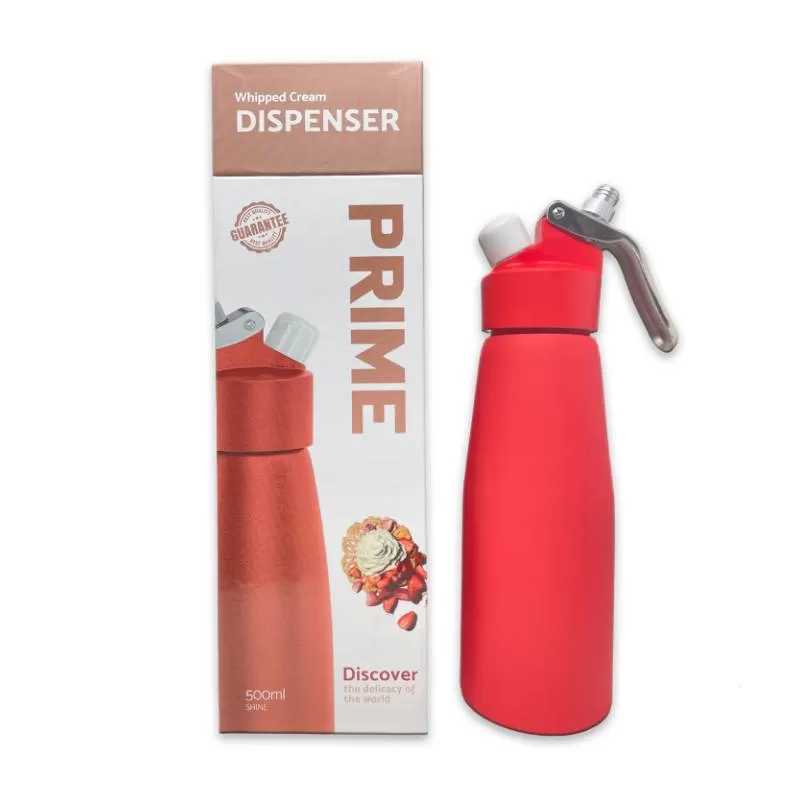 PRIME PREMIUM WHIP CREAM DISPENSER 500ML RED MATT