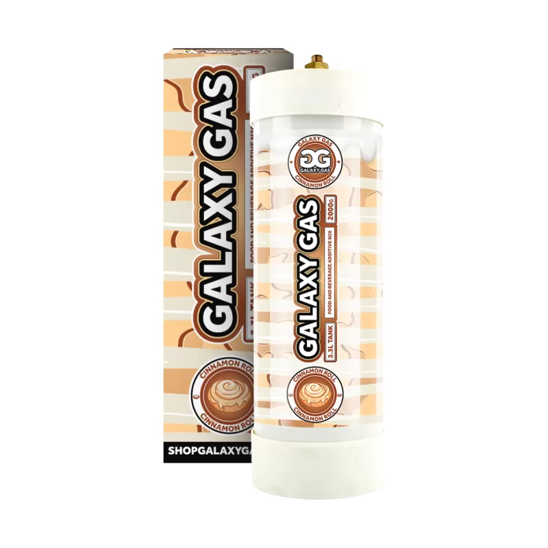 GALAXY GAS 3.3L TANK NITROUS OXIDE N2O 2000G CINNAMON ROLL  -BOX OF 2