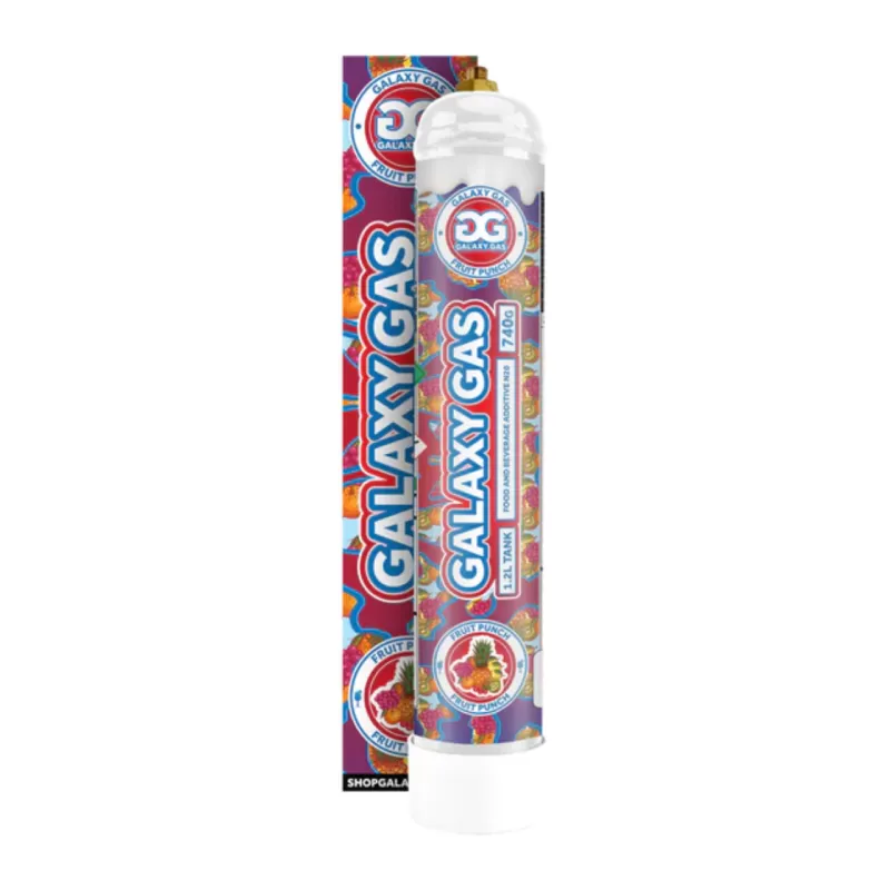 GALAXY GAS 1.2L TANK NITROUS OXIDE N2O 740G FRUIT PUNCH  -BOX OF 6