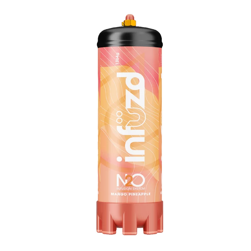 INFUZD WHIP CREAM CHARGER 1364G 2.2L TANK - MANGO PINEAPPLE -BOX OF 4 TANK