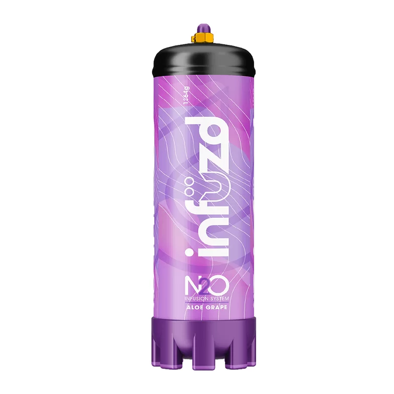 INFUZD WHIP CREAM CHARGER 1364G 2.2L TANK - ALOE GRAPE -BOX OF 4 TANK - 810120408545