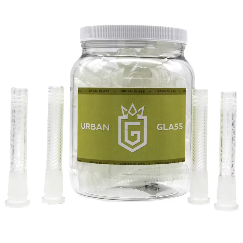 3'' ETCHED DESIGN GLASS DOWNSTEM 14MM 20CT JAR