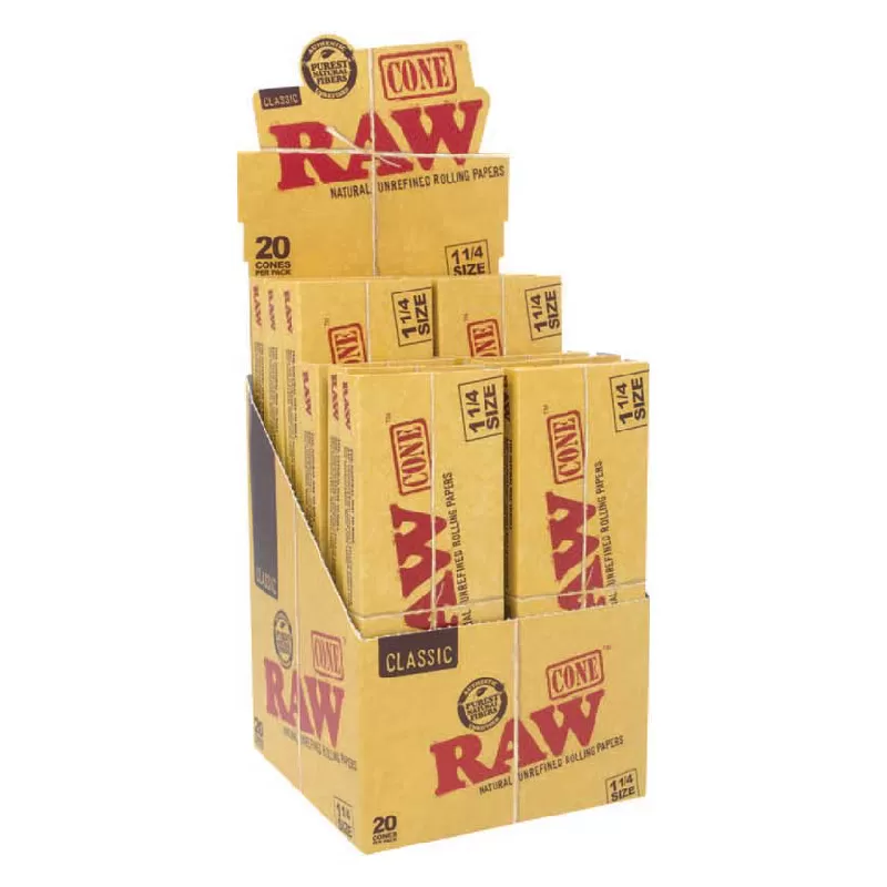 RAW CONE 1.25 CLASSIC 20CT 12PACK PER BOX
