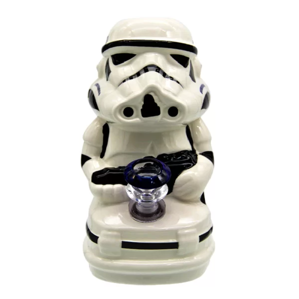 8” ceramic waterpipe with skeleton and bones design – Gotham Distro