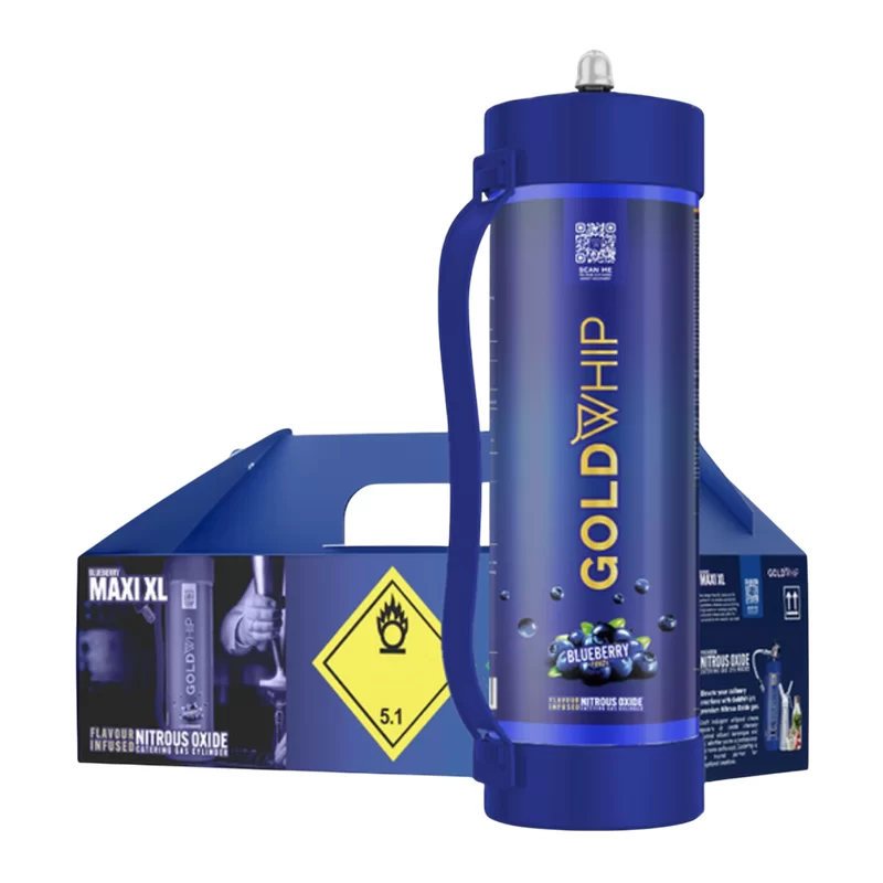 GOLDWHIP CREAM CHARGER MAXI XL 3000G TANK BLUEBERRY - BOX OF 1 TANK