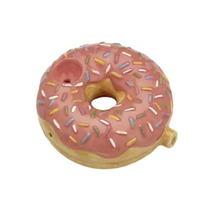 Ceramic strawberry-frosted donut waterpipe with sprinkles – Gotham Distro