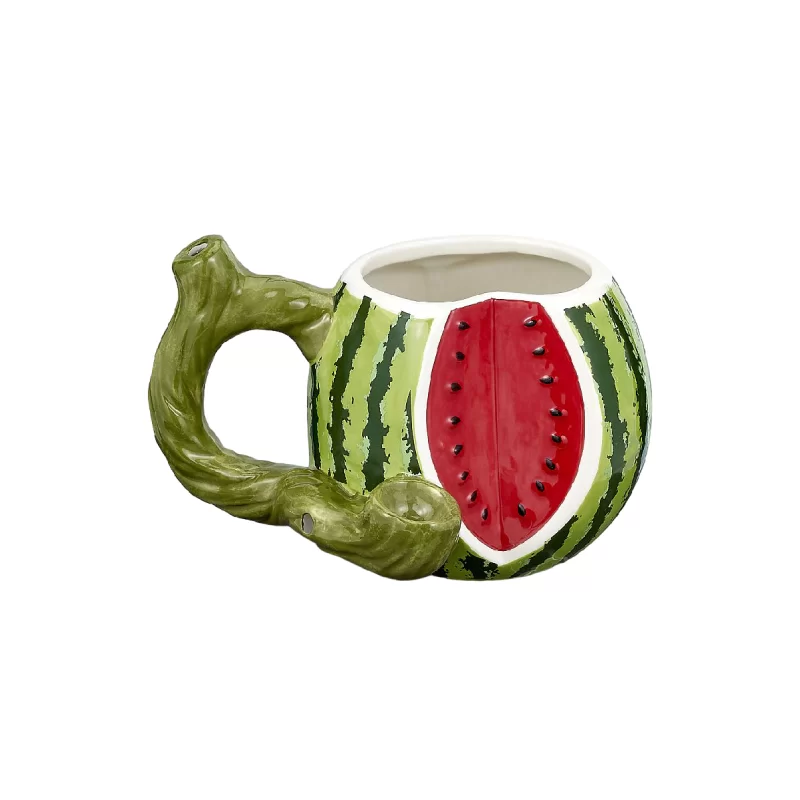 Ceramic watermelon slice mug-style pipe – Gotham Distro