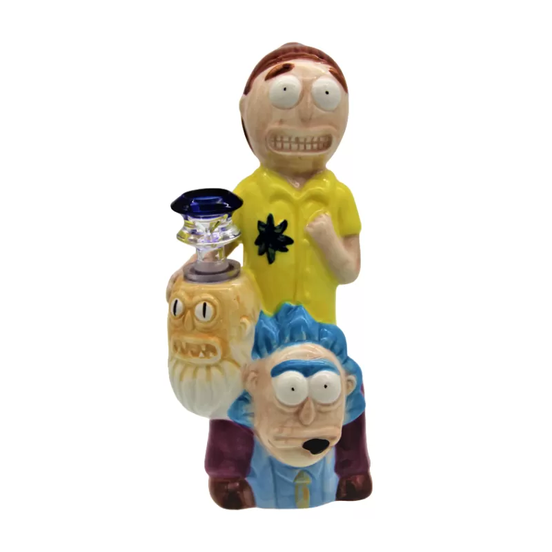 Ceramic Rick & Morty themed character waterpipe – Gotham Distro
