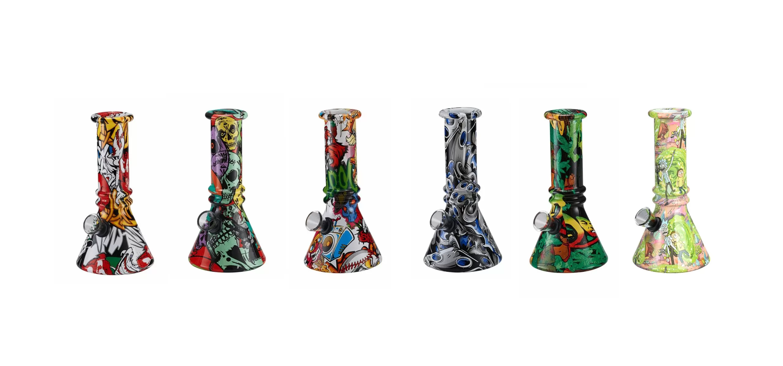 HIPSTER GRAFFITI ART BEAKER BONG (BLMIN 03B)