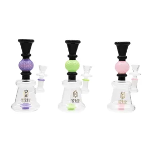 8” HONEYCOMB BALL MATRIX URBAN GLASS SHOWER BEAKER