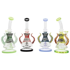 10” TWO HORN URBAN GLASS WATERPIPE