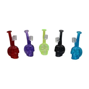 MINI COLOR SKULL GLASS WATERPIPE ( 3961)