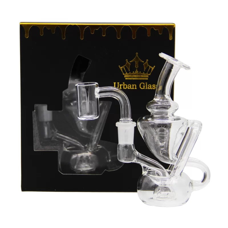 5" 2 Arm Clear Recycler Waterpipe – Gotham Distro