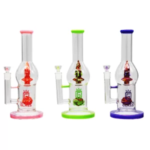 12” ESIGO STRAIGHT URBAN GLASS WATERPIPE W/ INLINE ROCKET PERC
