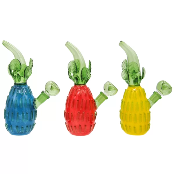 6" glass pineapple-shaped waterpipes in assorted colors – Gotham Distro
