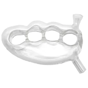 CLEAR BRASS KNUCKLES WATER PIPE