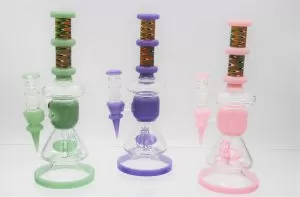 11” TRIPLE SHOWERHEAD W/ FLOWER BALL URBAN GLASS