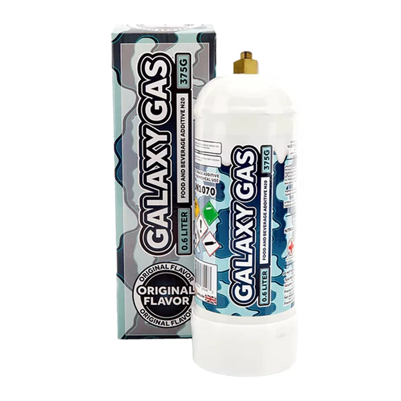 GALAXY GAS WHIP CREAM CHARGER 0.6L 375G TANK ORIGINAL  -BOX OF 6 TANK